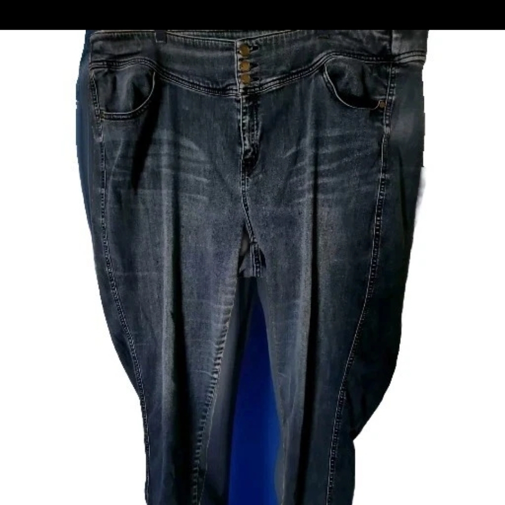 Lane Bryant Jeans Women Blue W52X27L Grunge Y2k Cottagecor Boho Trucker Normcore